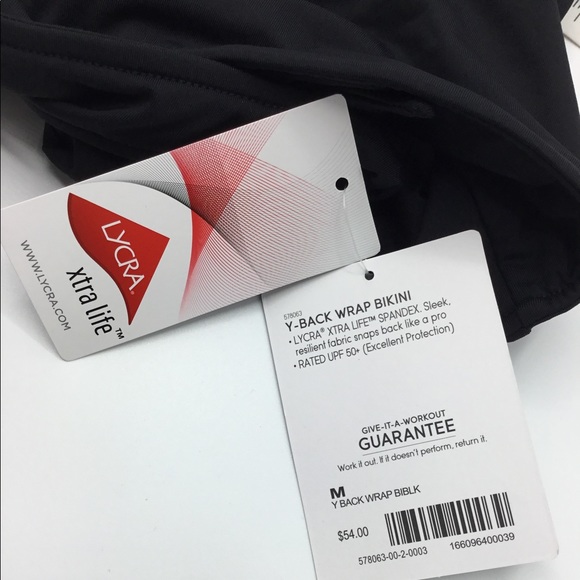 Athleta Wrap Bikini Top Black New - Picture 6 of 9